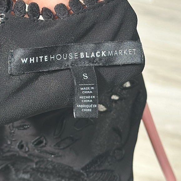 White House Black Market Eyelet Embroidered Career Tank Top Small - Picture 4 of 4